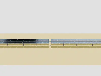 Solar Tracker Table 2x10x2-55-0-55 Degree 3D model