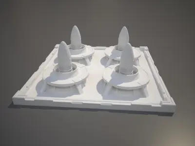 Miniature Nuclear Arsenal Hangar 3D print model