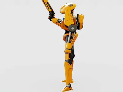BATTLE DROID Z-100 Rigged for Unreal Engine - Unity - MIXAMO 3D model
