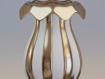 Vase11 gold vase 3D model