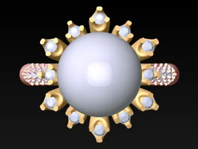 Pearl Ring - Womens Rings  - N415301 3D print model