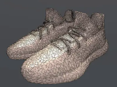 ADIDAS YEEZY 350 V2 DESERT SAGE SHOES PBR Low-poly 3D model