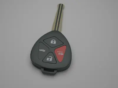 Old Toyota Car Key Low-poly 3D model