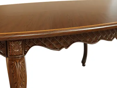 Classic table with carvings 2400 3D model