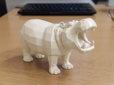 Hippo Low-Poly 3D Printable 3D print model