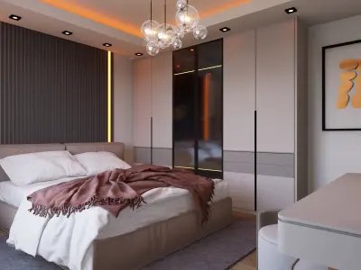 Mini Bedroom D5 Render Scene - Sketchup Model 3D model