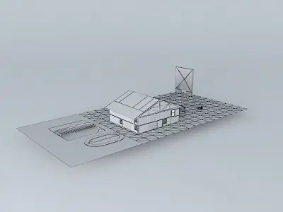 wood house frame Free 3D model