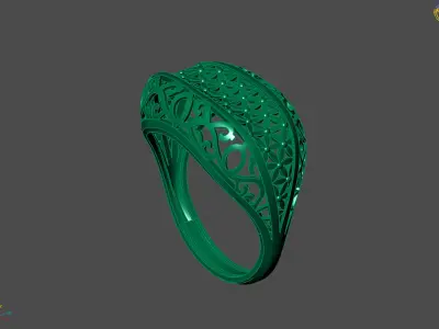 Plain Ring Women Ready STL 3DM Models Womens Rings 3D models 3D print model 51