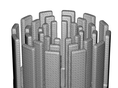 Round Copper Heat Sink 3D print model