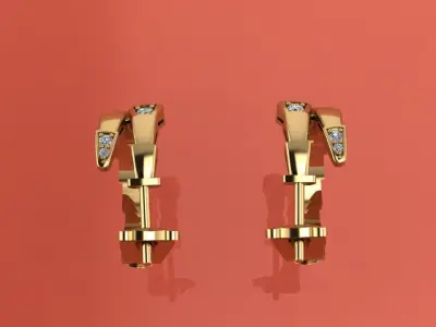 Earrings Snake Bulgari 3D print model