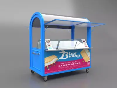  Ice Cream Cart 3D model