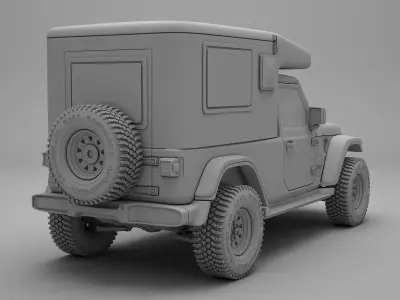 Jeep Wrangler Unlimited Camper 3D model