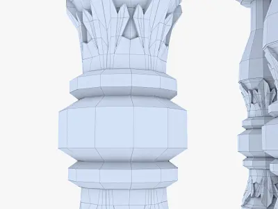 balusters three columns 3D model