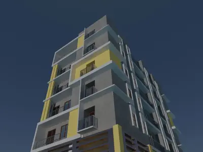 Modern Indian Apartment 01 Low-poly 3D model