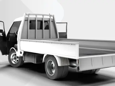 Mazda E 2200 Pickup Truck Low-poly 3D model