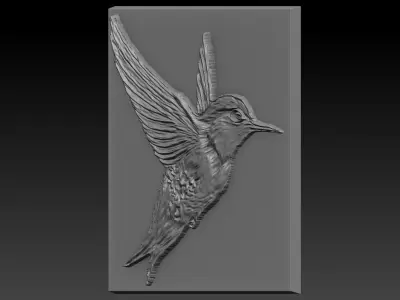 Birdd plastic plate with holes 3D print model