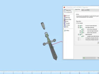Sword pendant model 639 3D print model