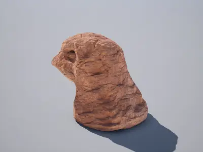 God Statue Horus Head Low-poly 3D model