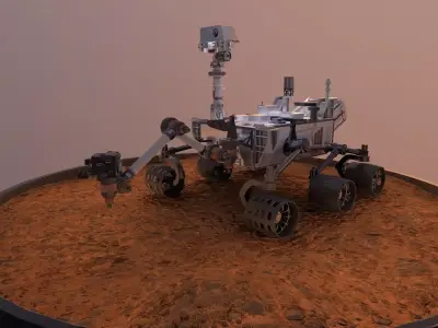 Curiosity - Mars Rover Low-poly 3D model