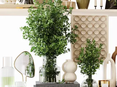 Decorative Set 207 Low-poly 3D model