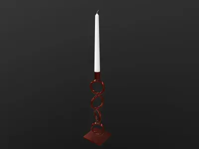 Candle Stick 3D Model AR VR Low-poly 3D model