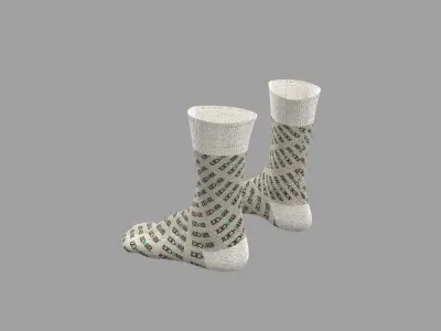 Socks Pair 3D model