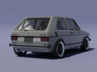 1976 Volkswagen Golf I GTI mk1 3D model