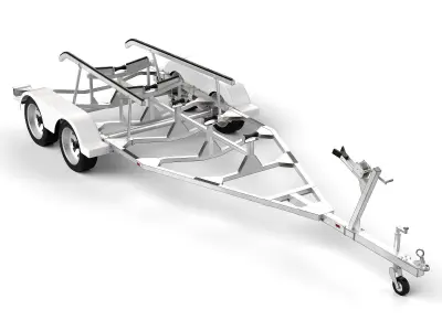 Boat Trailer 01 3D model