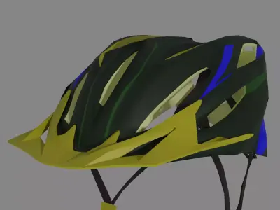 Cycle Helmet 3D model Low-poly 3D model