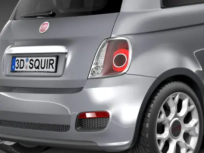 Fiat 500S 2014 3D model