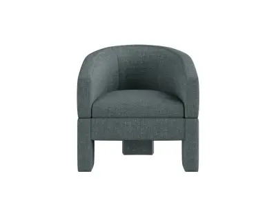 Round-back Accent Chair 3D model