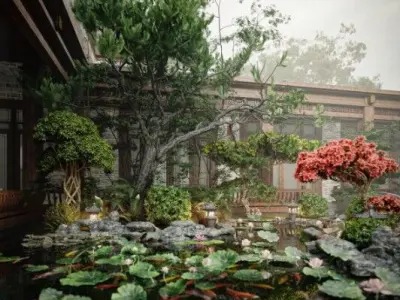  Garden Exterior Model 3D model