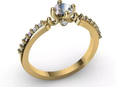 engagement ring model luxury anillo de compromiso modelo luxury 3D print model