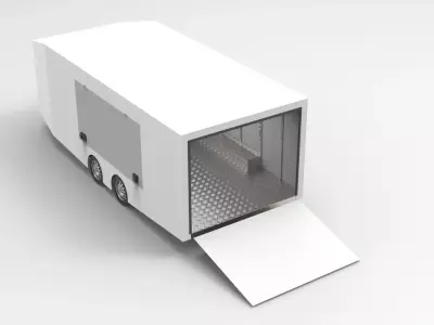 6 Meter Enclosed Race Car Trailer 3D model