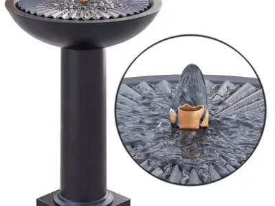 Equinox Birdbath Fountain 3D model