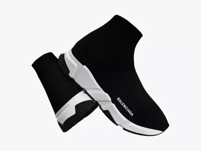 Balenciaga Speed Trainers Black 3D model