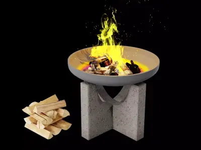 Outdoor Fireplace 3D model