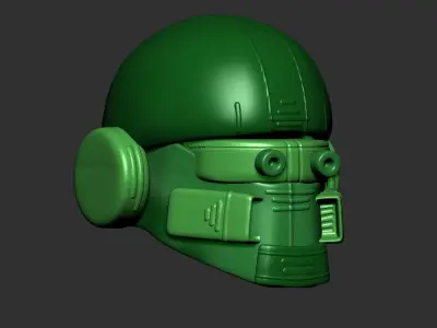 helmet high poly sculpt 3d printable  3D model 62