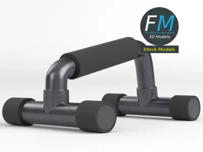 Gym push-up bar 3D model