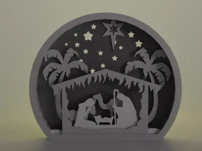 Layered Nativity Scene 3D print model