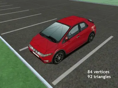 Background Cars - MegaPack Low-poly 3D model