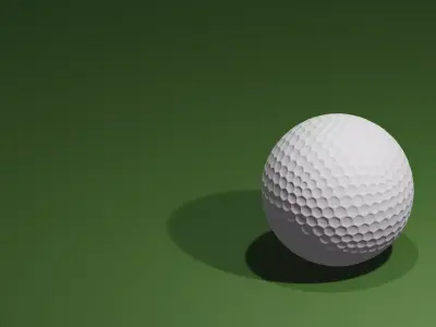 3D LOW POLY GOLF BALL  Low-poly 3D model