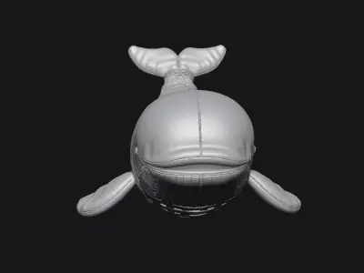 Beluga whale 3D print model