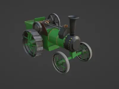 Burrell Traction Engine Low-poly 3D model
