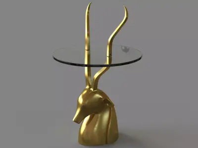 Ibex Side Table Brass 3D model