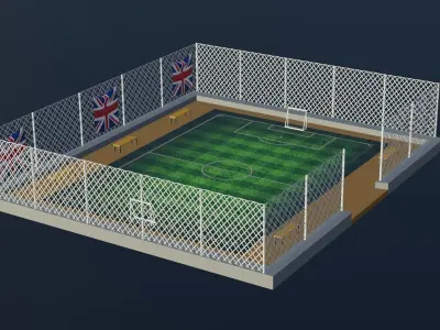 Soccer Stadium - England Low-poly 3D model