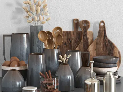 5 kitchen accessories collections vol 4 3D Model Pack