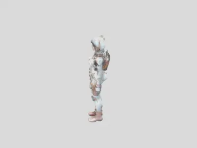 Futuristic Sci-Fi Human 3D Model Low-poly 3D model