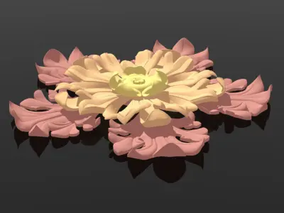 ProArt-Architectural Floral Element 01 CNC and 3D Jobs 3D model