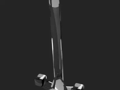 Epic Thunder blade  High-Quality Fantasy Sword 3D Model 3D model